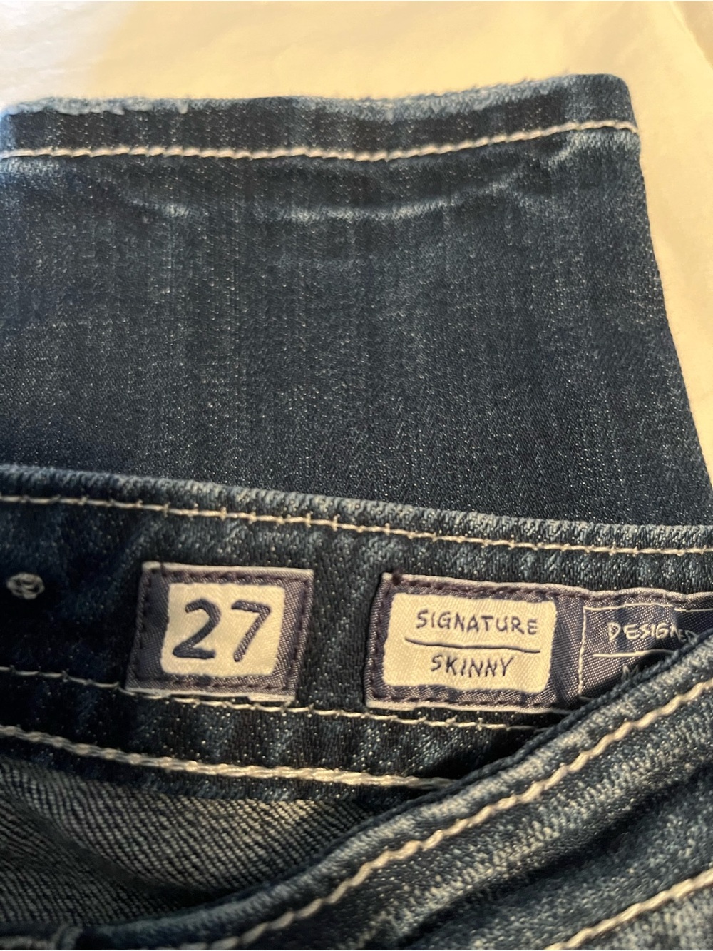 Miss Me Dark Blue Bootcut Jeans with Embellished Fleur-de-Lis Pocket - Picture 3 of 3